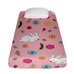 Easter Bunny  Fitted Sheet (single Size) by Valentinaart