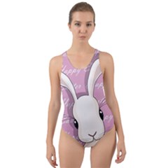 Easter Bunny  Cut-out Back One Piece Swimsuit by Valentinaart