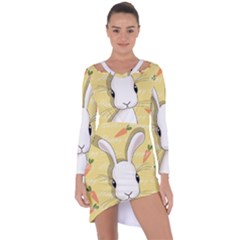 Easter Bunny  Asymmetric Cut-out Shift Dress by Valentinaart