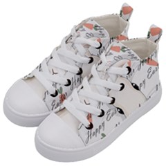 Easter Bunny  Kid s Mid-top Canvas Sneakers by Valentinaart