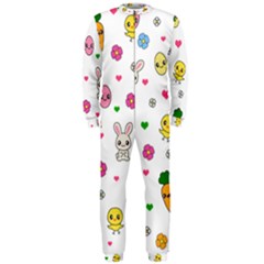 Easter Kawaii Pattern Onepiece Jumpsuit (men) 