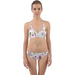 Easter Kawaii Pattern Wrap Around Bikini Set