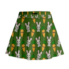 Easter Kawaii Pattern Mini Flare Skirt by Valentinaart