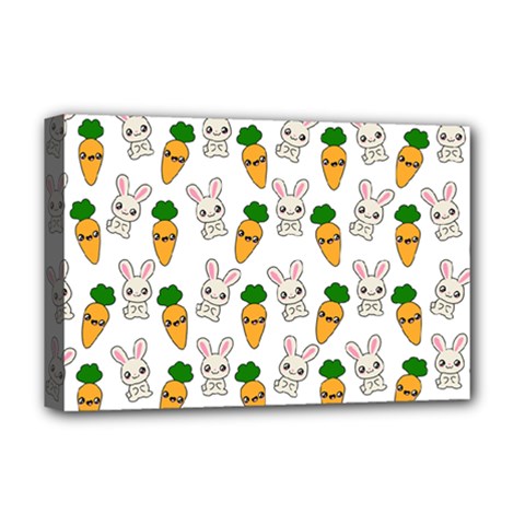 Easter Kawaii Pattern Deluxe Canvas 18  X 12   by Valentinaart