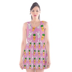 Easter Kawaii Pattern Scoop Neck Skater Dress by Valentinaart