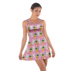 Easter Kawaii Pattern Cotton Racerback Dress by Valentinaart