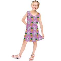 Easter Kawaii Pattern Kids  Tunic Dress by Valentinaart