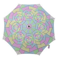 Color Wheel 3d Pastels Pale Pink Hook Handle Umbrellas (large) by Nexatart