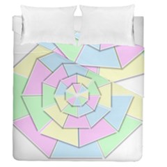 Color Wheel 3d Pastels Pale Pink Duvet Cover Double Side (queen Size)