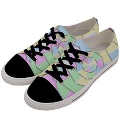 Color Wheel 3d Pastels Pale Pink Men s Low Top Canvas Sneakers