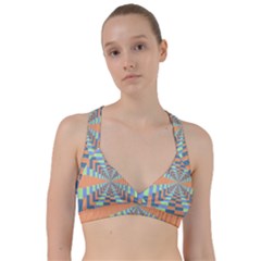 Fabric 3d Color Blocking Depth Sweetheart Sports Bra by Nexatart