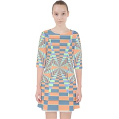 Fabric 3d Color Blocking Depth Pocket Dress by Nexatart