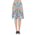 Fabric 3d Color Blocking Depth Flared Midi Skirt View2