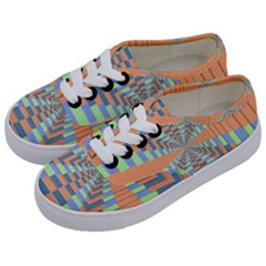 Fabric 3d Color Blocking Depth Kids  Classic Low Top Sneakers by Nexatart