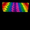 Rainbow Hearts 3d Depth Radiating Flap Messenger Bag (L)  View1