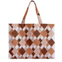 Fabric Texture Geometric Zipper Mini Tote Bag View2