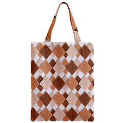 Fabric Texture Geometric Zipper Classic Tote Bag by Nexatart