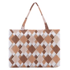 Fabric Texture Geometric Zipper Medium Tote Bag by Nexatart