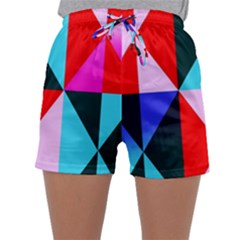 Geometric Pattern Design Angles Sleepwear Shorts by Nexatart