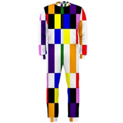 Rainbow Color Blocks Red Orange Onepiece Jumpsuit (men)  by Nexatart