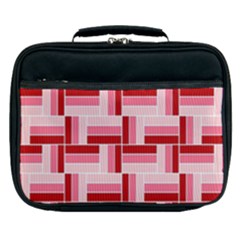 Pink Red Burgundy Pattern Stripes Lunch Bag
