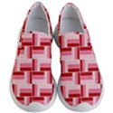 Pink Red Burgundy Pattern Stripes Women s Lightweight Slip Ons View1