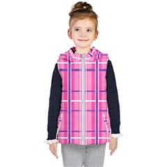 Gingham Hot Pink Navy White Kid s Puffer Vest