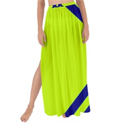 Stripes Angular Diagonal Lime Green Maxi Chiffon Tie-up Sarong by Nexatart