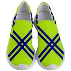 Stripes Angular Diagonal Lime Green Women s Lightweight Slip Ons by Nexatart