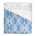 Blue Monochrome Geometric Design Duvet Cover (Full/ Double Size) View1