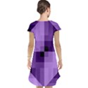 Purple Geometric Cotton Fabric Cap Sleeve Nightdress View2