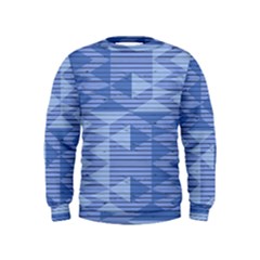 Texture Wood Slats Geometric Aztec Kids  Sweatshirt