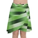 Pinstripes Green Shapes Shades Chiffon Wrap View1