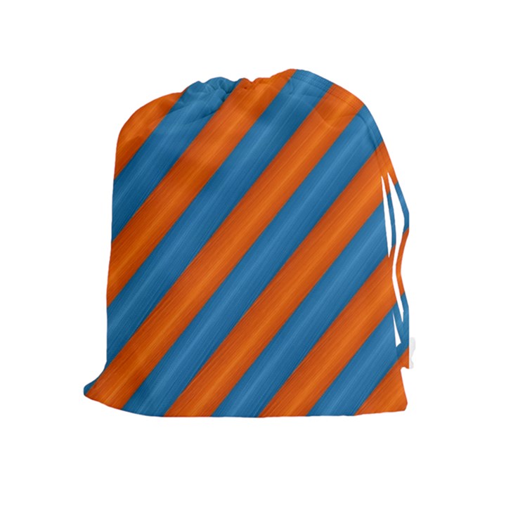 Diagonal Stripes Striped Lines Drawstring Pouches (Extra Large)