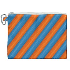 Diagonal Stripes Striped Lines Canvas Cosmetic Bag (xxl) by Nexatart