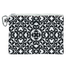 Black And White Geometric Pattern Canvas Cosmetic Bag (xl) by dflcprints