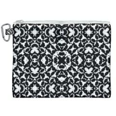 Black And White Geometric Pattern Canvas Cosmetic Bag (xxl) by dflcprints