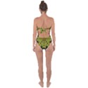 Fantasy Plumeria Decorative Real And Mandala Tie Back One Piece Swimsuit View2