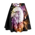 Awesome Eagle With Flowers High Waist Skirt View1