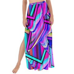 Stars Beveled 3d Abstract Stripes Maxi Chiffon Tie-up Sarong