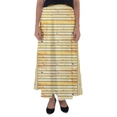 Wood Texture Background Light Flared Maxi Skirt