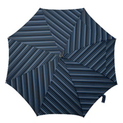 Diagonal Stripes Pinstripes Hook Handle Umbrellas (small) by Nexatart
