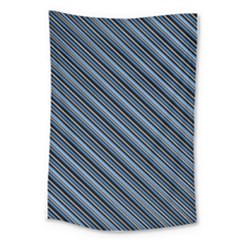 Diagonal Stripes Pinstripes Large Tapestry by Nexatart