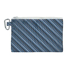 Diagonal Stripes Pinstripes Canvas Cosmetic Bag (large)