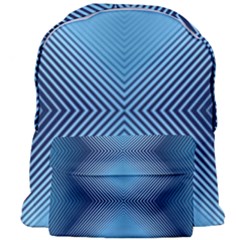 Converging Lines Blue Shades Glow Giant Full Print Backpack