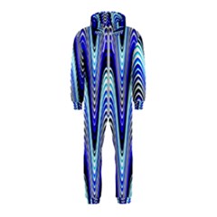 Waves Wavy Blue Pale Cobalt Navy Hooded Jumpsuit (kids) by Nexatart