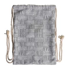 Texture Wood Grain Grey Gray Drawstring Bag (large) by Nexatart