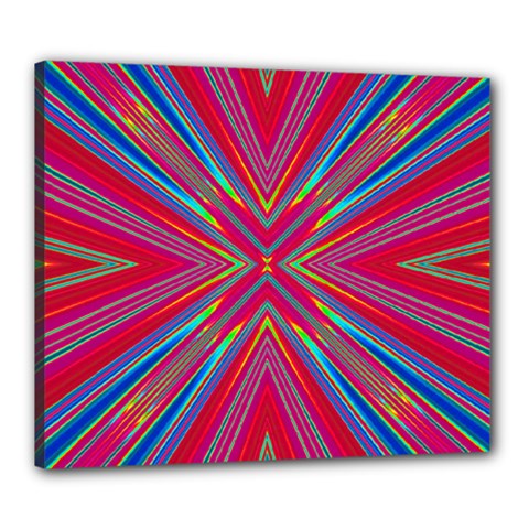 Burst Radiate Glow Vivid Colorful Canvas 24  X 20  by Nexatart