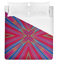 Burst Radiate Glow Vivid Colorful Duvet Cover (queen Size) by Nexatart