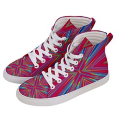 Burst Radiate Glow Vivid Colorful Women s Hi-top Skate Sneakers